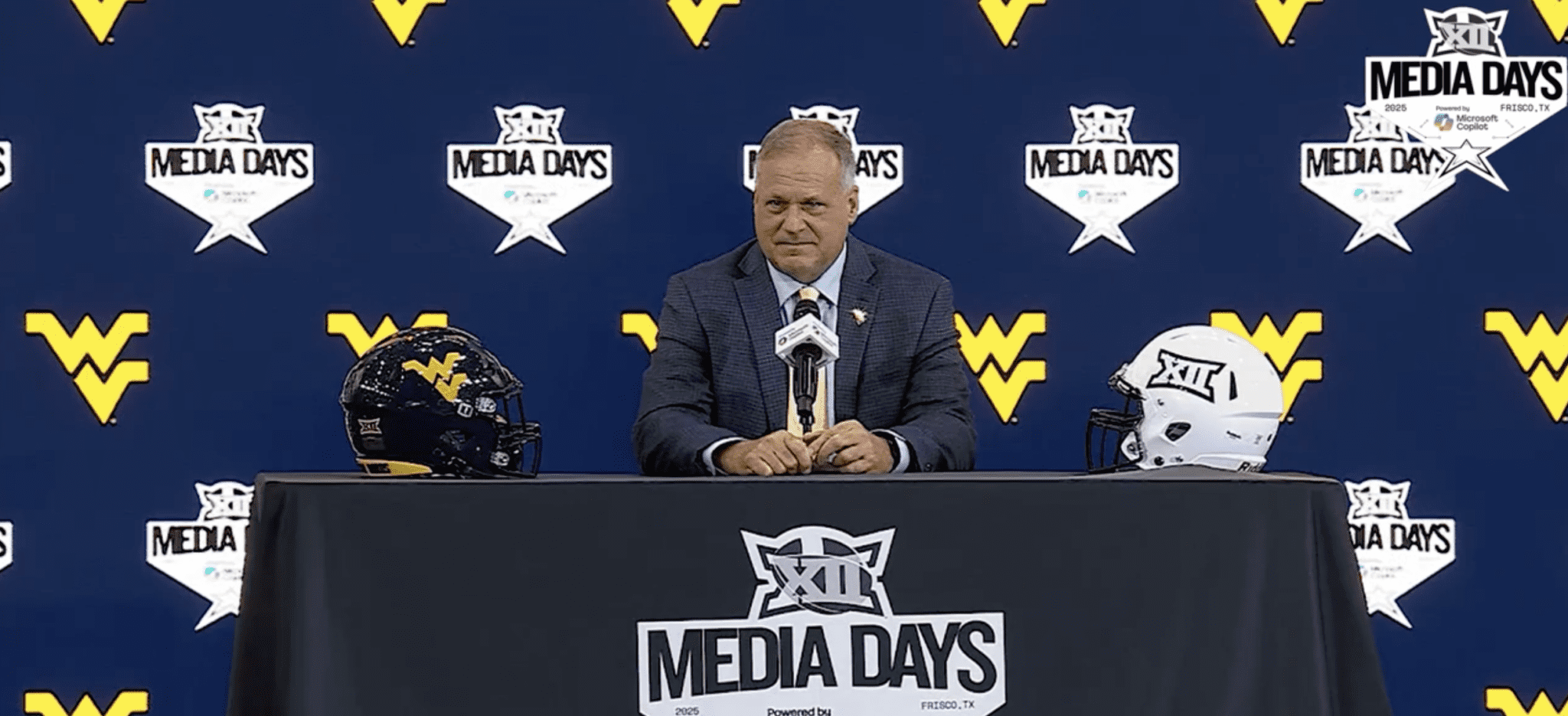 WVU Football HC Rich Rodriguez at Big 12 Media Days